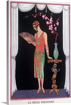 Worth Evening Dress, fashion plate from Gazette du Bon Ton, 1925